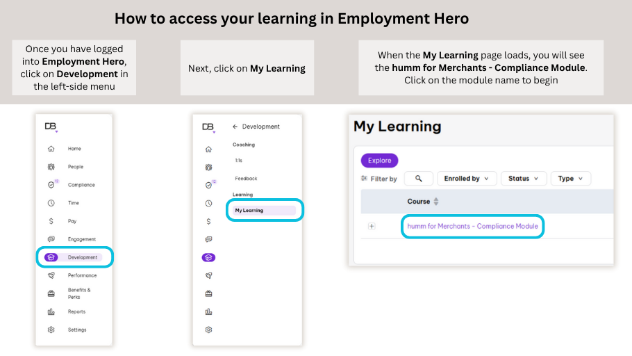 How to - Access your learning in Employment Hero (LMS)