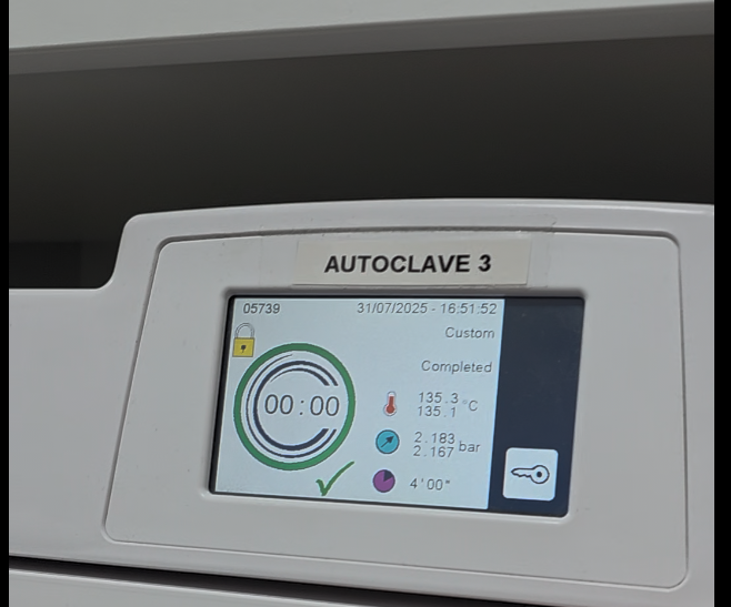 Autoclave Screen Successful Cycle